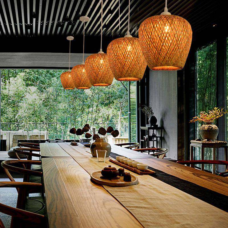 式藤编吊灯餐饮竹日式民宿复古禅意饭店中火锅绳灯笼麻竹编TY6001,淘宝优惠券,粉丝福利购,淘宝优惠卷