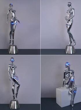 神机械姬山基女现代科技感空人物大型摆件KTV流机械姬空装饰客厅