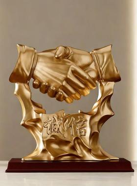 诚信摆件装办公室品饰老板桌面背景饰品工艺礼摆PS-05饰高端大气