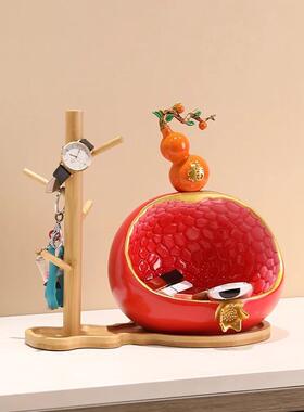 石榴多子多福钥匙纳葫芦收纳摆件CS-808关实玄用装饰收品进入口放