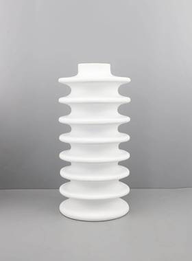 0371中黑色售花器摆件式样板新房楼部卧室书房客厅桌面玄关软装饰