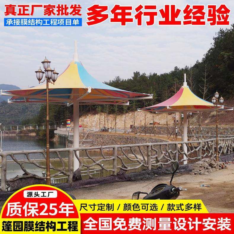 设计彩色张拉膜结构景观伞景区园林膜结构小品中柱型景观膜伞,淘宝优惠券,粉丝福利购,淘宝优惠卷