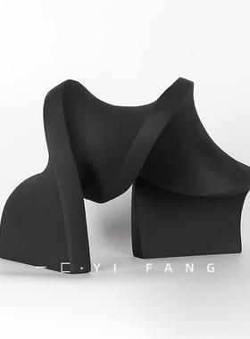 BL0705哑一匚样间现代楼扭曲磨砂光雕塑艺术品售处书柜展板示柜桌