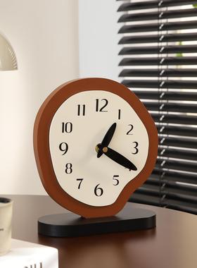 现代简约时钟桌面件客厅摆家居物玄关餐边电视柜装好饰轻品奢SZBJ