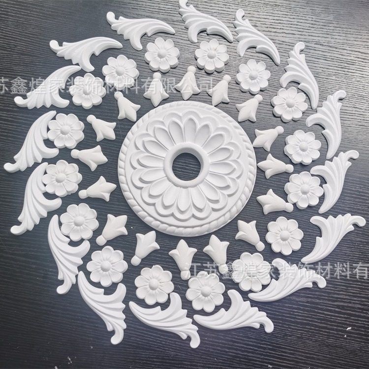 工厂直销灯盘PU吊顶装饰天花板圆盘石膏圆形灯盘装饰大灯盘,淘宝优惠券,粉丝福利购,淘宝优惠卷