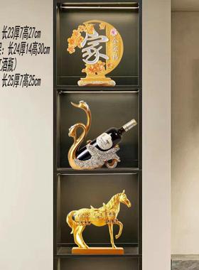 北欧轻奢饰DIK天鹅酒架高档意家居创玄关客厅酒红柜装品乔迁新居