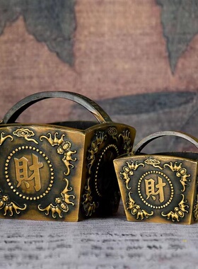 铜斗招财摆件 铜日进斗金聚宝盆铜缸摆件 铜米斗粮升家居玄关摆件