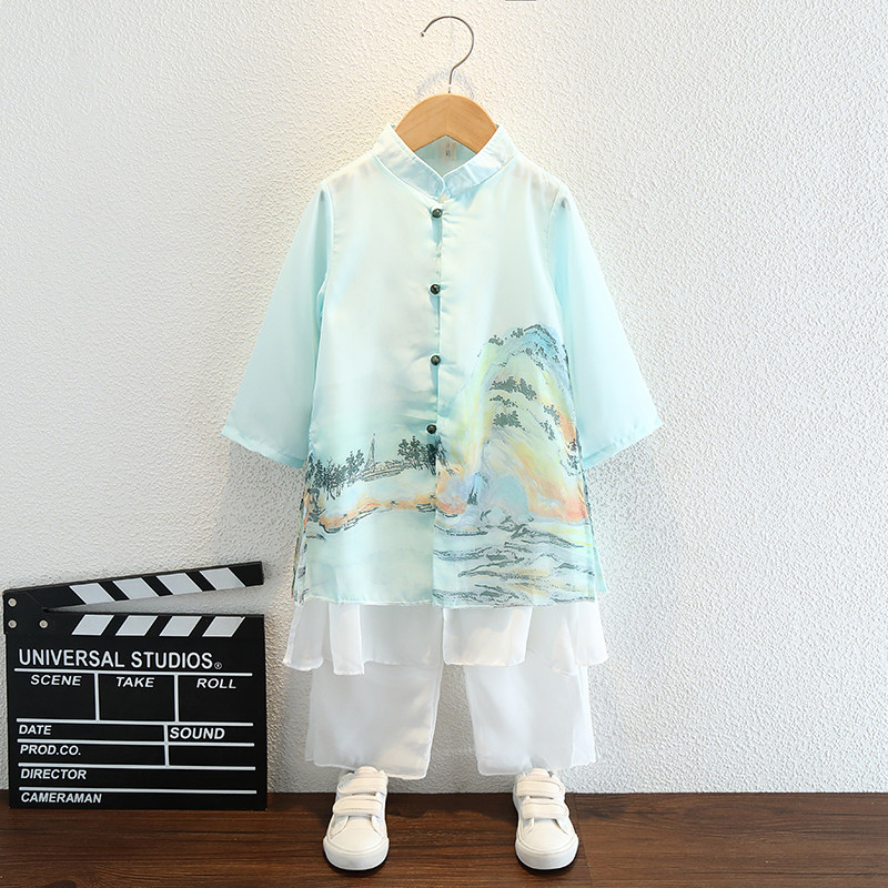 儿童汉服男童中国风春季古风新款女童六一古装演出服唐装园服班服,淘宝优惠券,粉丝福利购,淘宝优惠卷