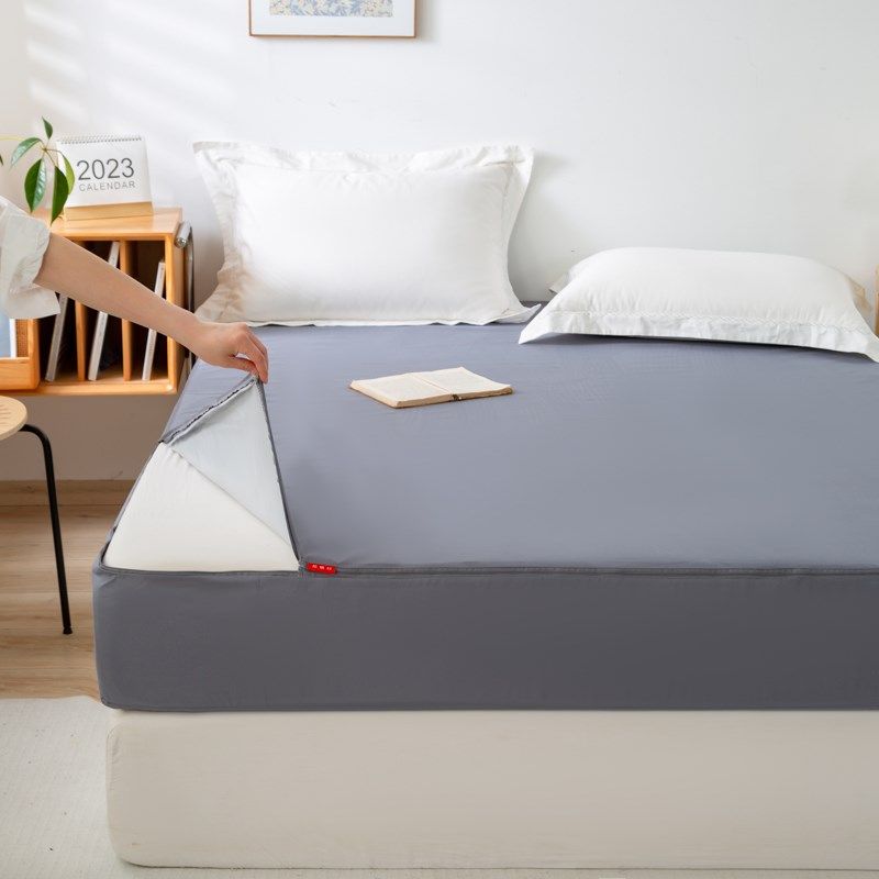 防水床笠单件六面全包拉链式防滑固定床垫套席梦思保护罩隔尿防脏,淘宝优惠券,粉丝福利购,淘宝优惠卷
