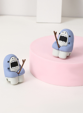 小鱼泡茶挂茶包杯缘公仔小海豹吊茶包呆萌水杯挂件鲨钓泡茶器