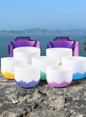 水晶钵颂钵音乐碗瑜伽入门寄出款6-12寸 打碗乐器水晶钵套装