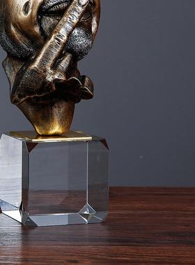 创意轻奢酒柜客厅玄装关饰不品摆设新美式人物三系w8000-11列软艺