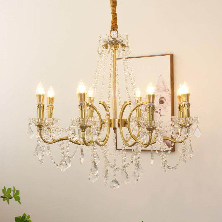 法式轻奢欧86式全铜水晶厅吊灯美欧式别具墅客厅餐卧室轻奢灯式6,淘宝优惠券,粉丝福利购,淘宝优惠卷