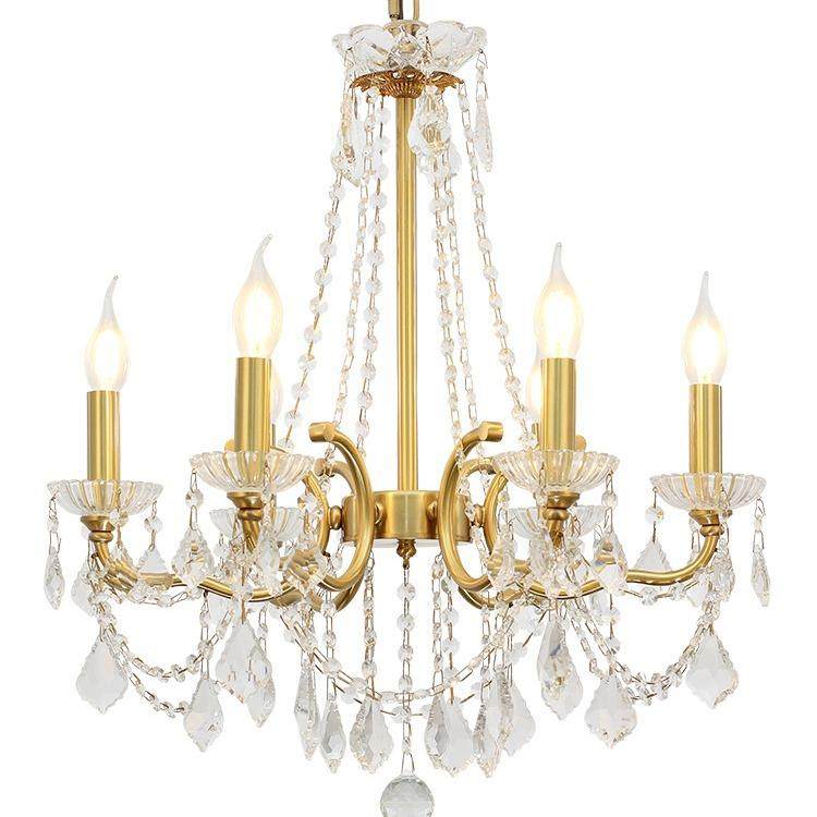 法式轻奢欧86式全铜水晶厅吊灯美欧式别具墅客厅餐卧室轻奢灯式6,淘宝优惠券,粉丝福利购,淘宝优惠卷