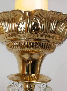 五头金属装烛配台花瓶路引摆件L/P024搭透明璃玻婚礼派对酒店饰