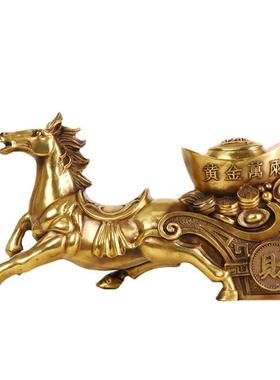 杨铜记铜马拉车摆拉宝件十二马生肖马居家店0117元铺装饰品