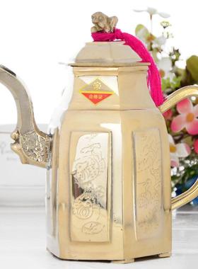 铜器铜复婚庆用品摆件茶具茶壶酒壶酒家用铜壶古工艺品壶sc053酒