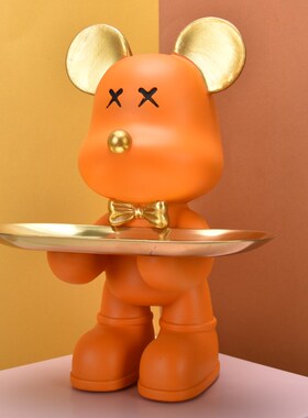 暴力熊钥匙收纳入户门口玄关鞋柜摆件客厅家居装饰品乔迁新居礼品