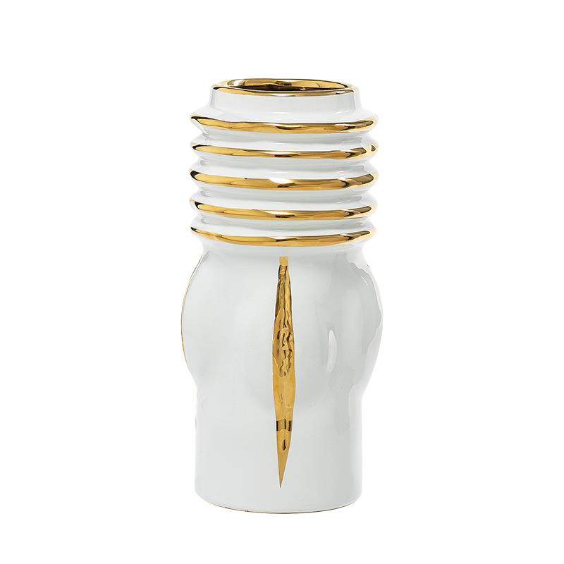 创意陶瓷花瓶艺术彩绘花瓶电镀花瓶装饰品家居展厅花瓶摆件,淘宝优惠券,粉丝福利购,淘宝优惠卷