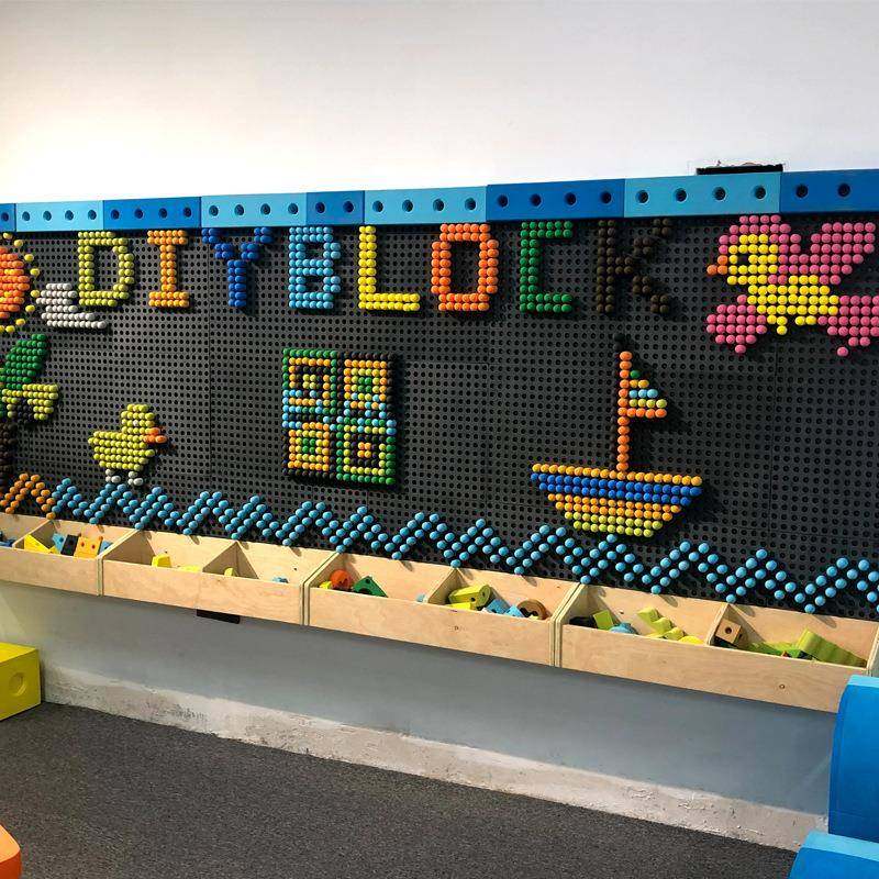 幼儿园墙面积木早教百变插珠儿童EVA插珠玩具装饰拼插积木操作台,淘宝优惠券,粉丝福利购,淘宝优惠卷