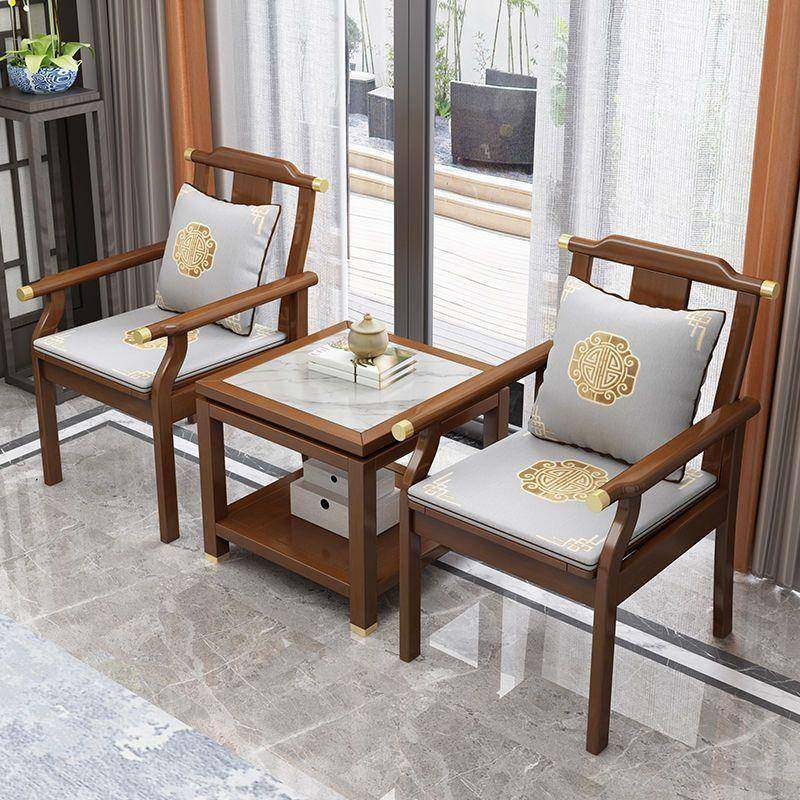 新中式实木圈椅三件套太师椅阳台休闲椅子主人椅酒店会客茶桌椅子,淘宝优惠券,粉丝福利购,淘宝优惠卷