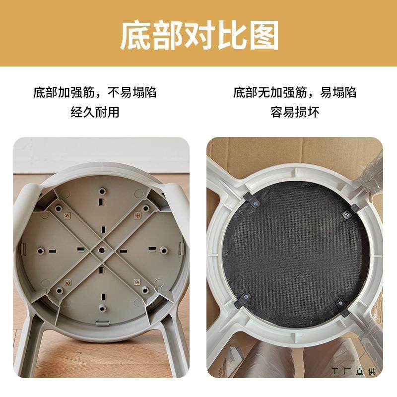 塑料凳子加厚家用可叠放简约客厅餐桌圆板凳结实防滑等位备用高凳,淘宝优惠券,粉丝福利购,淘宝优惠卷