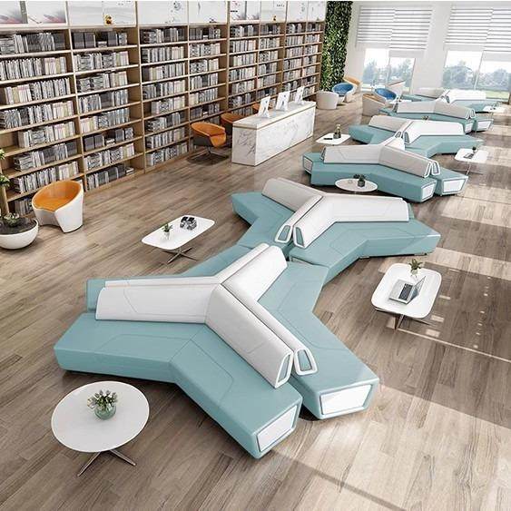 创意办公沙发现代休闲商务休息区皮艺沙发大堂接待会客厅异形沙发,淘宝优惠券,粉丝福利购,淘宝优惠卷