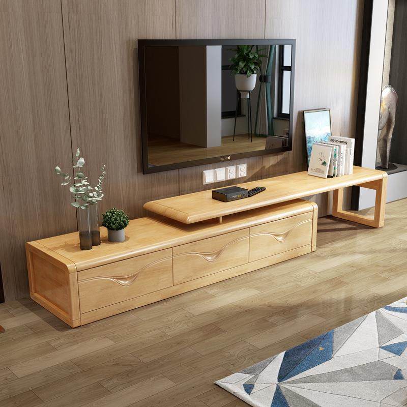 中式实木电视柜伸缩型现代简约客厅家具地柜茶几多抽储物柜组合,淘宝优惠券,粉丝福利购,淘宝优惠卷