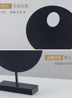 楼简约现几代何抽展象摆件组合样板房售处客厅GD-H35书房软装饰品