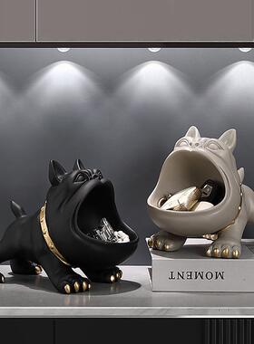 轻法奢斗犬钥匙收纳玄关档狗摆727高客厅入件户鞋柜装饰品家居电