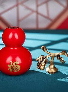 铜欣祥黄铜福泽绵延福葫葫芦居家公室桌面迷你办开口小XL-277芦摆