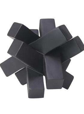 新中式红色金色几何树脂件售楼处大电视柜茶几厅软装摆摆设JZM计