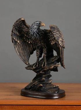 办公室展大宏图老鹰大级鹏翅摆件客厅高真厂家直供实展感受强厂家