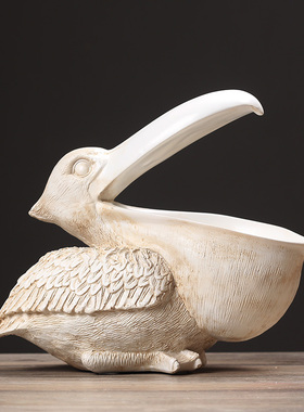 北欧鹈鹕创意小摆件客厅卧室家居装饰品鞋柜玄关放钥匙收纳摆设