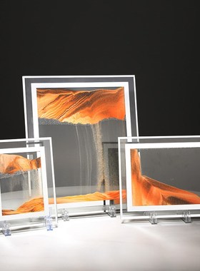 流沙画摆件创意艺术解压沙漏客厅办公室酒柜电视柜家居轻奢装饰品