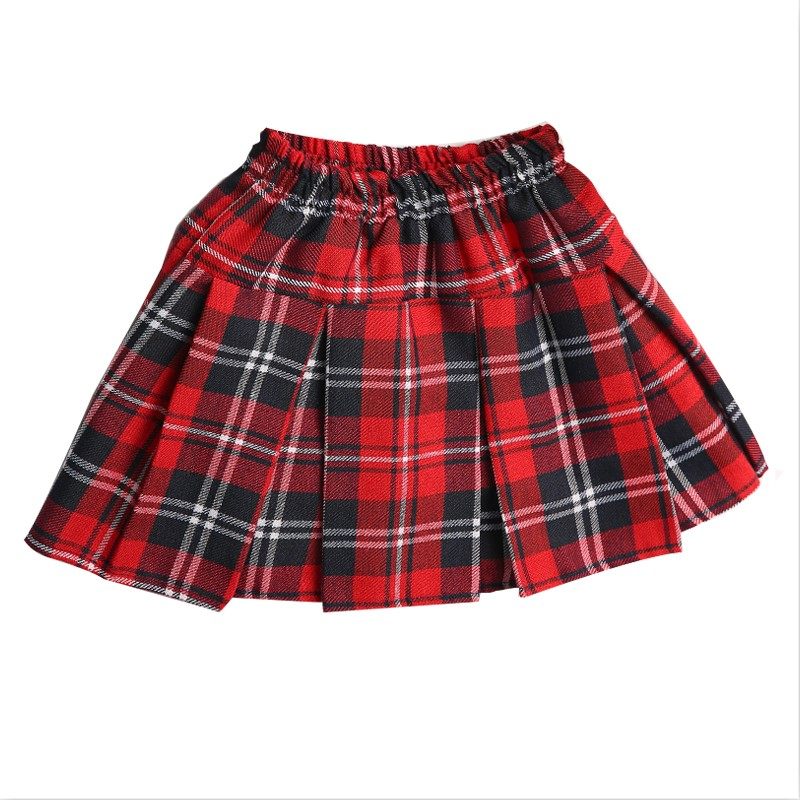 儿童格子半身裙女童裙子中小学生短裙红色格子裙校服裙女孩演出裙,淘宝优惠券,粉丝福利购,淘宝优惠卷