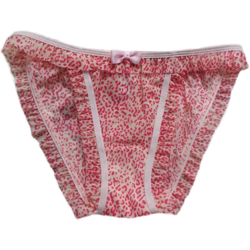 高开叉不勒腿性感甜美橘色星星网纱T裤纯棉裆荷叶边女式三角底裤,淘宝优惠券,粉丝福利购,淘宝优惠卷