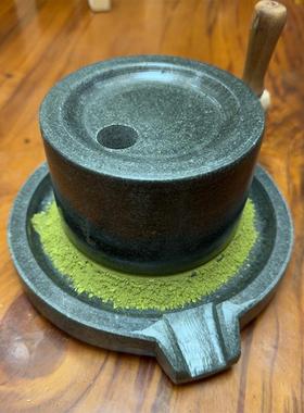 宋代点磨茶石磨茶茶道幼宋代点茶石磨碾磨抹茶石磨儿园tlzn$*&y茶
