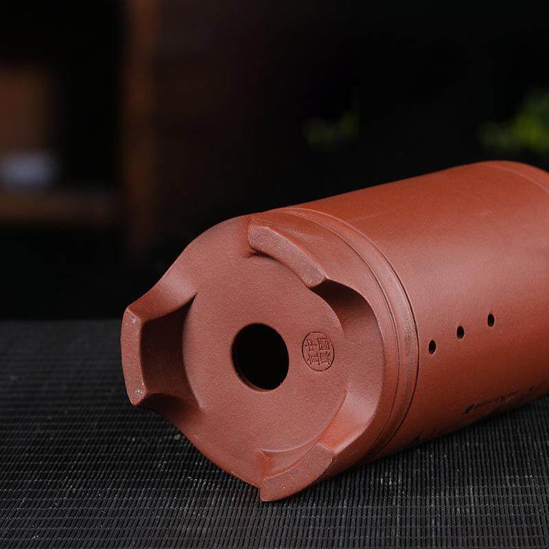 宜兴紫砂花盆园签筒古红泥中号QGJ兰花菖盆带座多肉蒲底盆艺花卉,淘宝优惠券,粉丝福利购,淘宝优惠卷