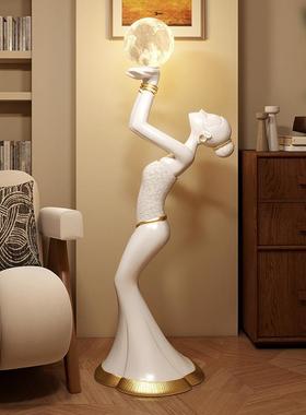 现代轻奢风客厅地落大摆艺件玄关沙发电视旁边创意BJ1233术家柜居