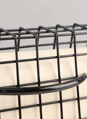 北欧创意厅铁艺卧金属皮革提网格手1620包桌面摆件客室玄关家居装