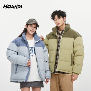 摩安迪新款美式情侣同款保暖防风棉服
