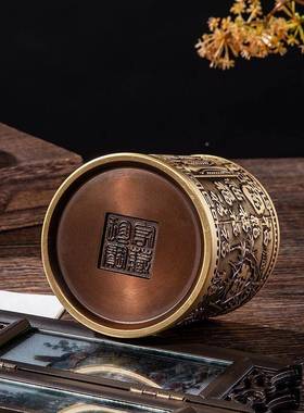 档铜桌百福笔筒装黄饰家用客厅面摆件教师节高实用礼r-200品福气