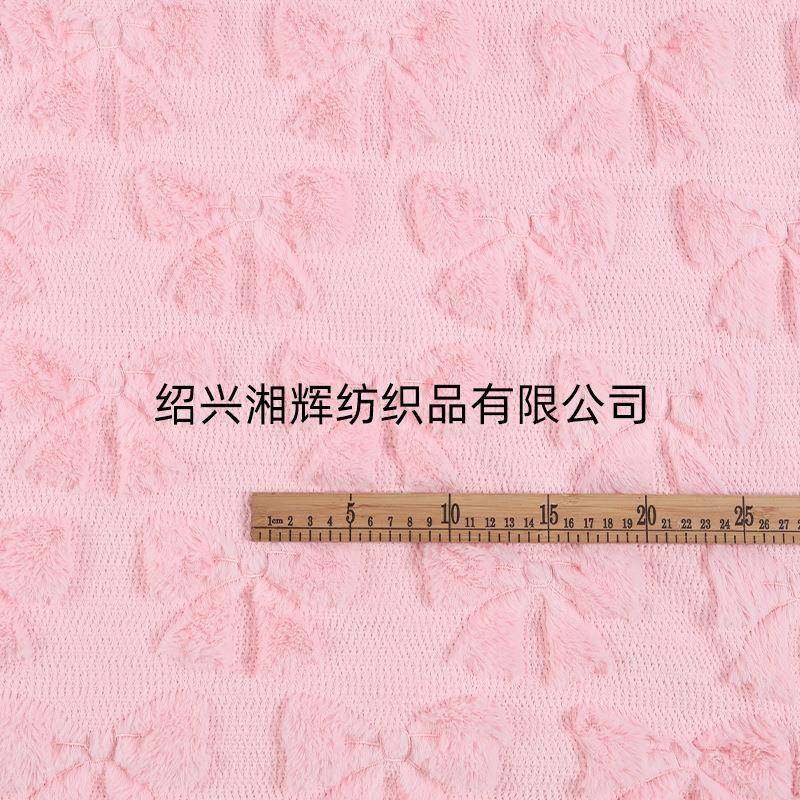 新品GPI绣花立蝶结绗缝绒布家毛纺体抱枕靠垫套面料蝴夹棉绗绣毛,淘宝优惠券,粉丝福利购,淘宝优惠卷