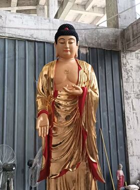 三宝三圣佛像西方供奉阿弥陀佛寺庙释迦牟尼大势树脂15天内发货