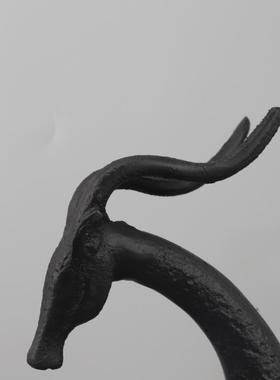 欧式创意铸小鹿书挡书摆件卧房客厅0975室玄关电视柜样板房家居铁