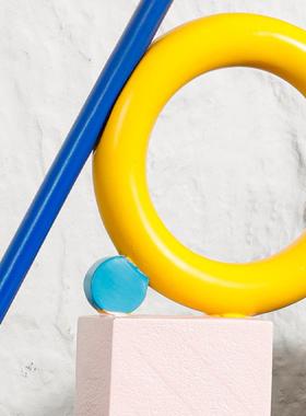 创意几G25326家居饰品简约现何艺代儿童房书房电视柜树脂装摆件工