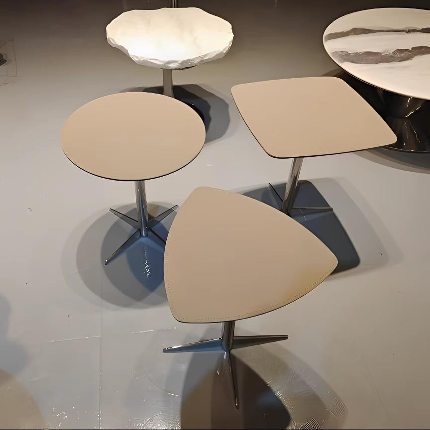 意式极简灰钛不锈钢小推车边几客厅家用沙发边几卧室床Z边角几边 - 图0