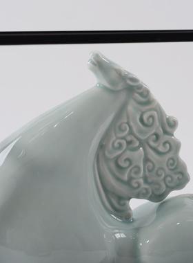 新中式创意陶瓷YH016唐马摆饰件样板房书房客软厅玄关酒店装装家