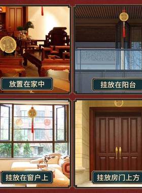 天官F77567J6赐福挂件门对牌的牌匾官铜牌门贴八卦木凸镜桃天赐福